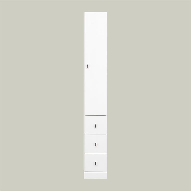 クリア 隙間収納 引き出しタイプ 25cm幅 WH