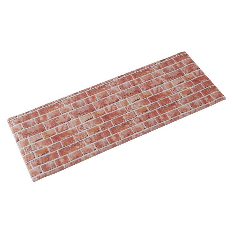 ふかふか撥水キッチンマット 45×120 レンガ