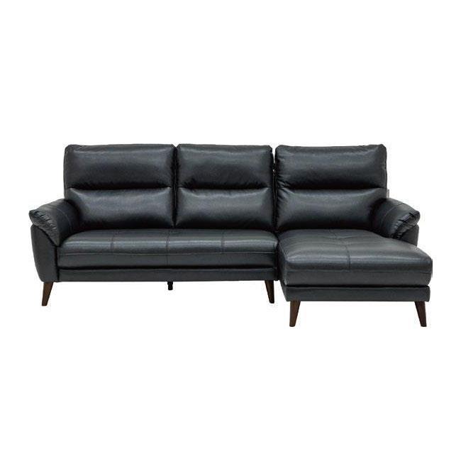 グロリア　カウチソファ　Lタイプ　BK