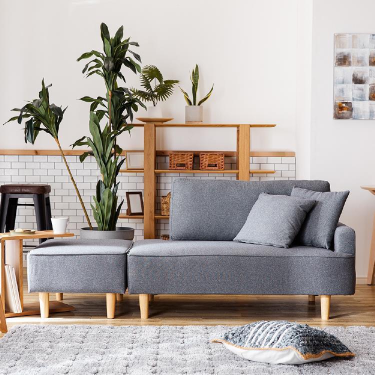 【WEB限定】 リレミト カウチソファ コンパクト GY　YF001-31