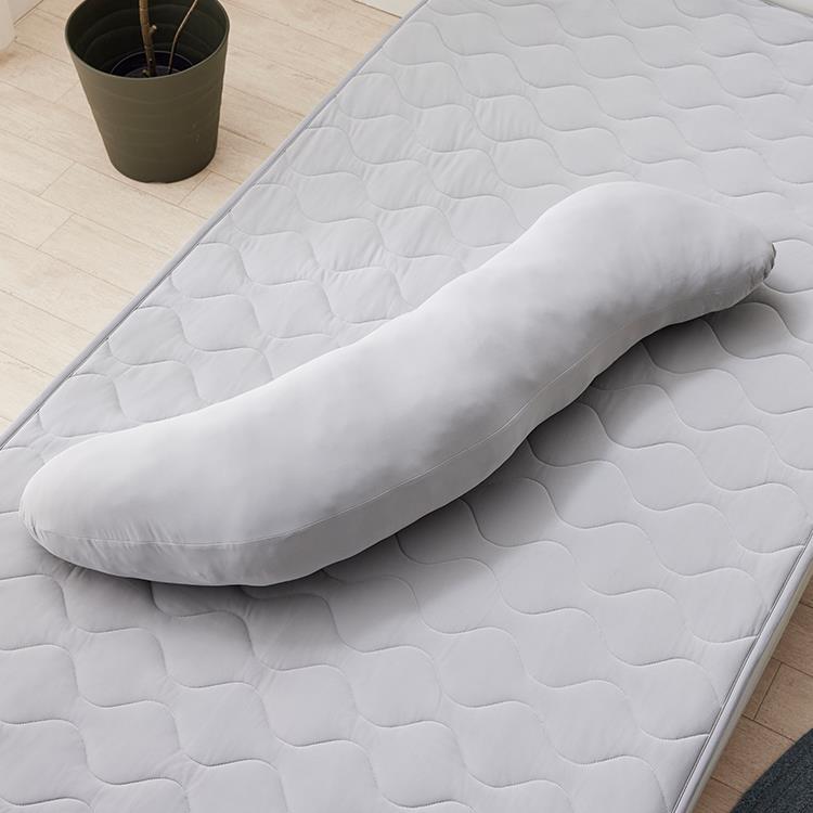 もちひや　冷感抱き枕　S字　110×30　GY