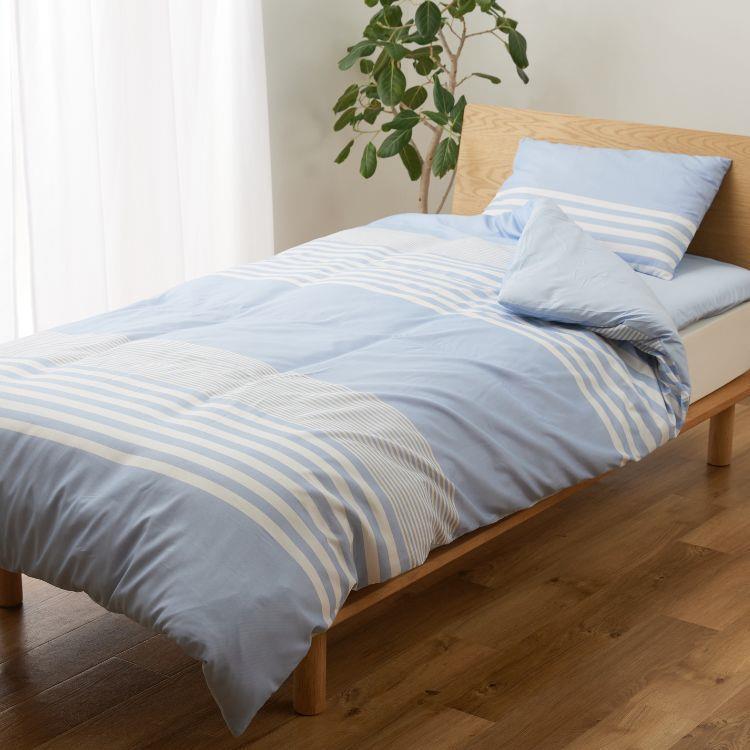 KZ-002 ボーダー柄 組布団 ６点セット BL