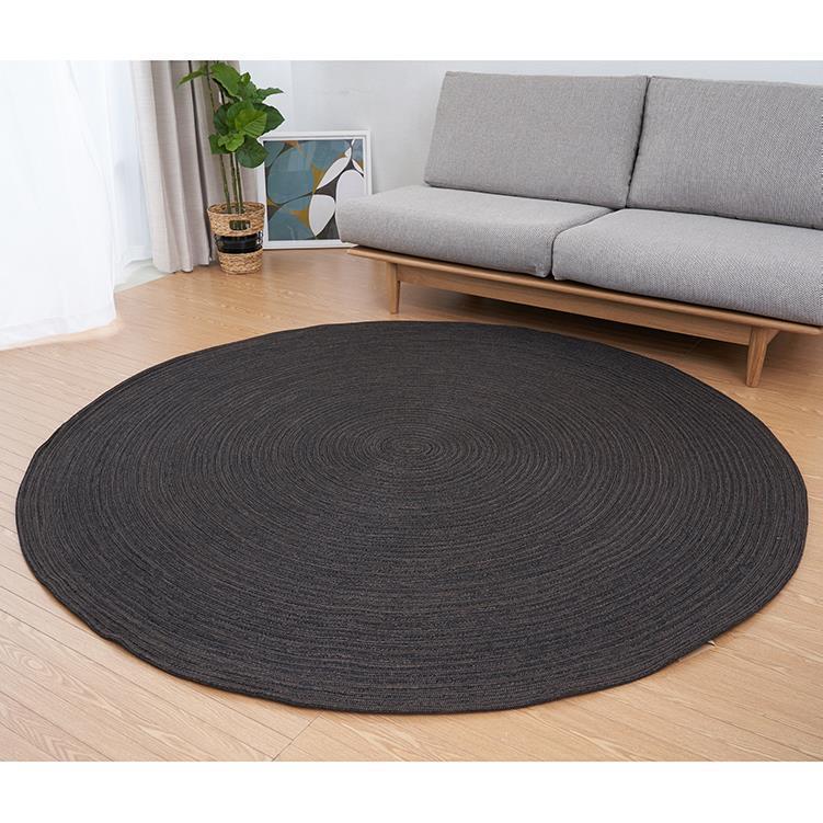 チューブ ラグ 円 160cm×160cm エスプレッソ