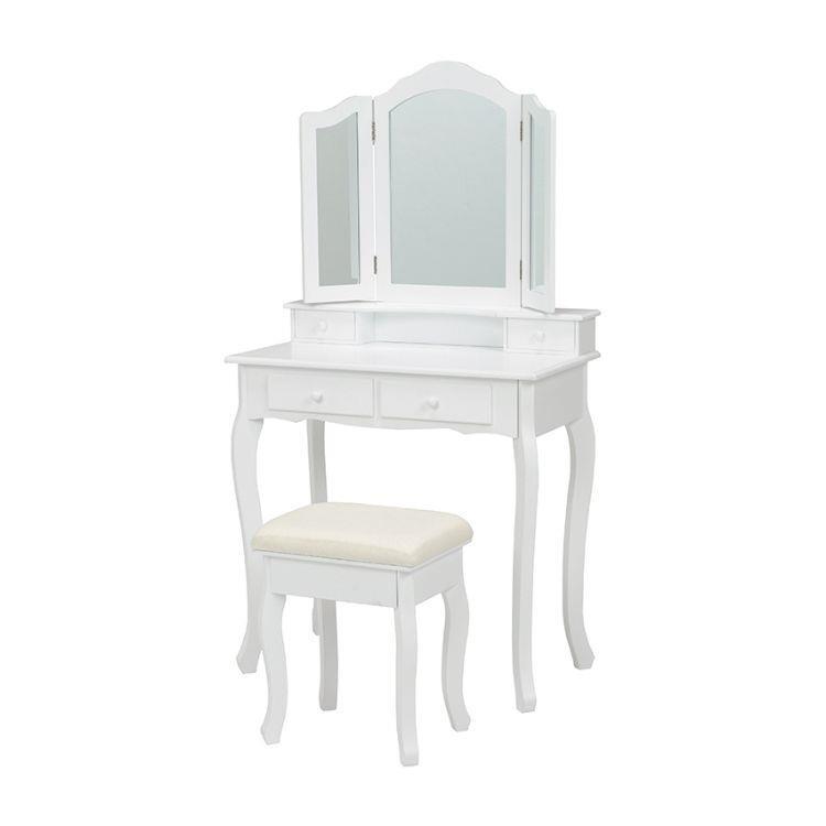 MD-6568WH 三面鏡ドレッサー: 収納家具・ドレッサー