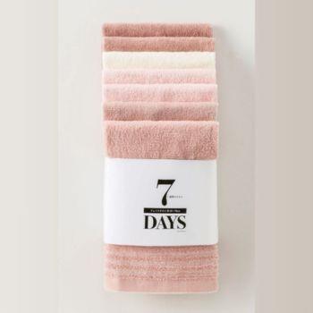 7DAYSタオル フェイスタオル7枚組 P