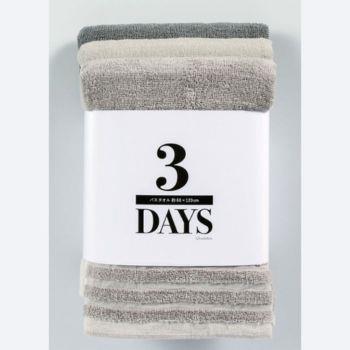 3DAYSタオル バスタオル3枚組 GY