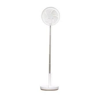 折りたたみコードレスリビングファン ホワイト 首振り機能付き LCAF031-WH